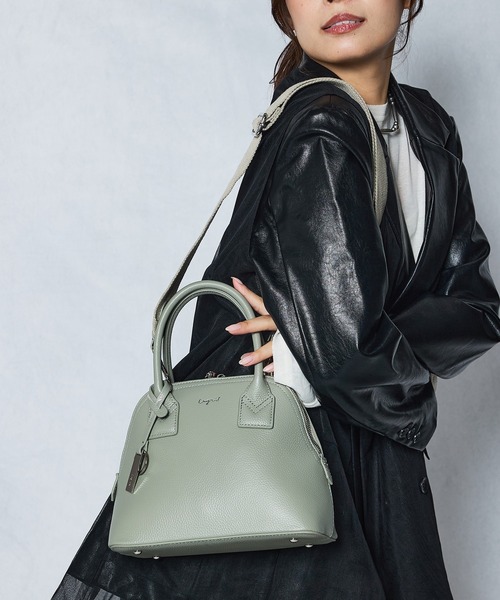 Ungrid/アングリッド】牛革 ミニボストンバッグ（ハンドバッグ