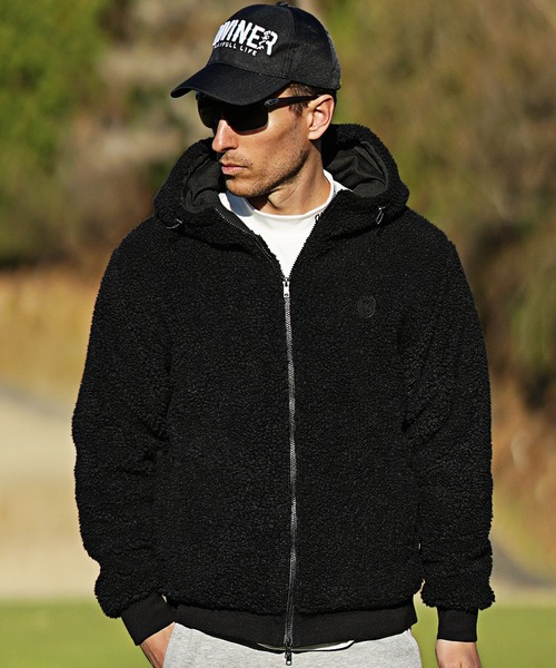DIVINER GOLF】ボアジップフードブルゾン メンズ ゴルフウェア 中綿