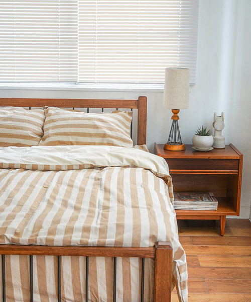 セール】ふとんカバー ストライプ クイーン DUVET COVER Q（寝具