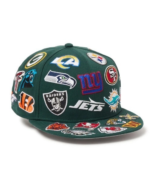 NEW ERA/ニューエラ キャップ 9FIFTY Team Logo Allover NFL ダーク