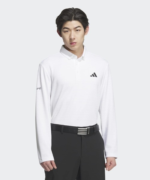 セール】モノグラム長袖ポロシャツ【adidas Golf/アディダスゴルフ