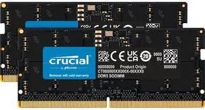 Crucial 32GB (2 x 16GB) 262-Pin DDR5 SO-DIMM DDR5 5600 Laptop