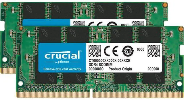 Crucial 64GB Kit (32GBx2) DDR4 3200 MT/s CL22 SODIMM - Newegg.com
