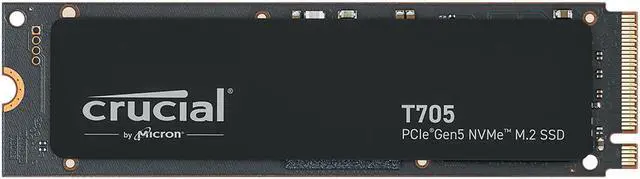 Crucial T705 1TB PCIe Gen5 NVMe M.2 SSD - Up to 13,600 MB/s - Game