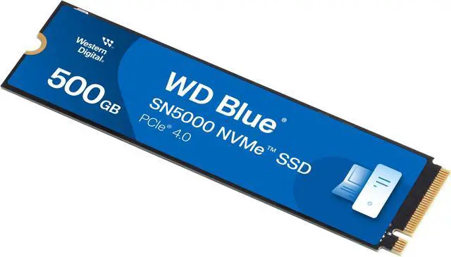 Western Digital 500GB WD Blue SN5000 NVMe SSD, PCIe Gen 4.0, up to
