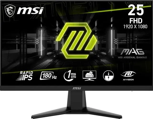 MSI MAG 256F 24.5” FHD Gaming Monitor – 180Hz, 1ms GTG, Rapid IPS