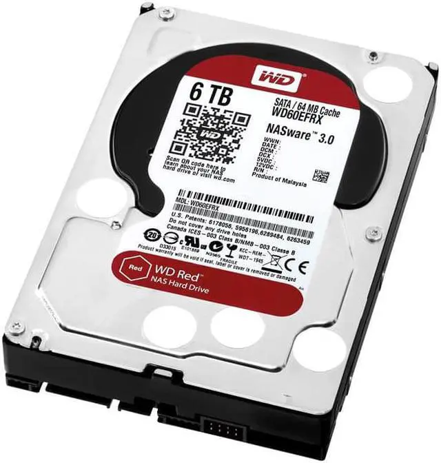 Refurbished: WD60EFRX-68L0BN1 - Western Digital Red 6TB 5400RPM