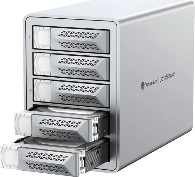 Yottamaster VN500C3 5 Bay Hard Drive Enclosure, 10Gbps Daisy-Chain