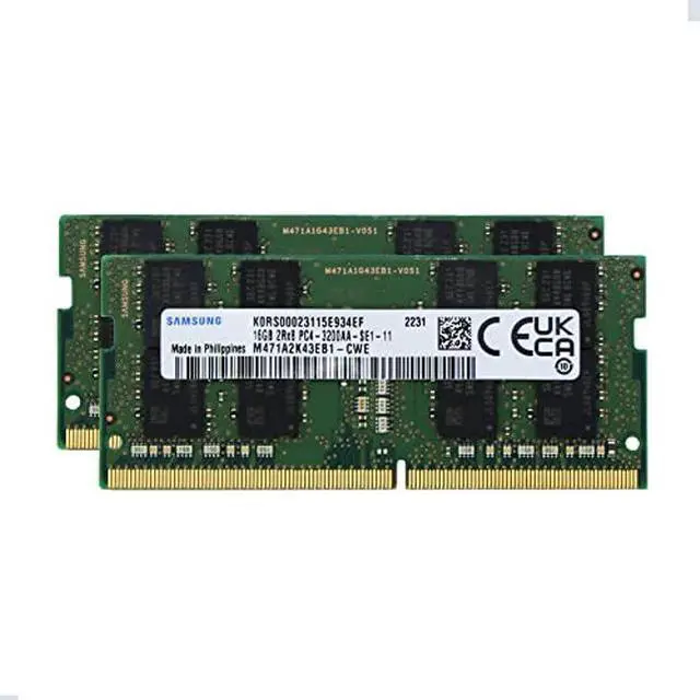 Samsung 32GB (2x16GB) DDR4 3200MHz PC4-25600 SODIMM 2Rx8 CL22 1.2v