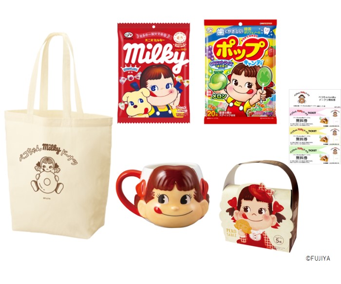 不二家のドーナツ専門店が常設で東京初出店！ペコちゃんのマグカップ