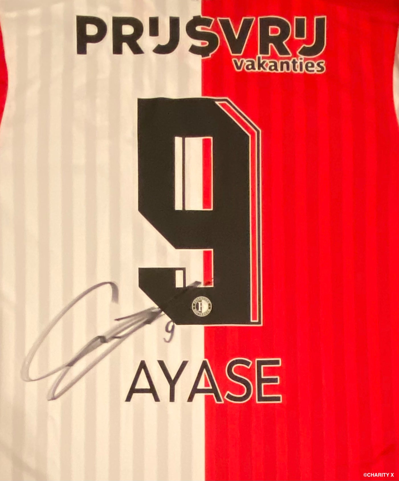 上田綺世選手のサイン入りフェイエノールト・ロッテルダムユニフォーム