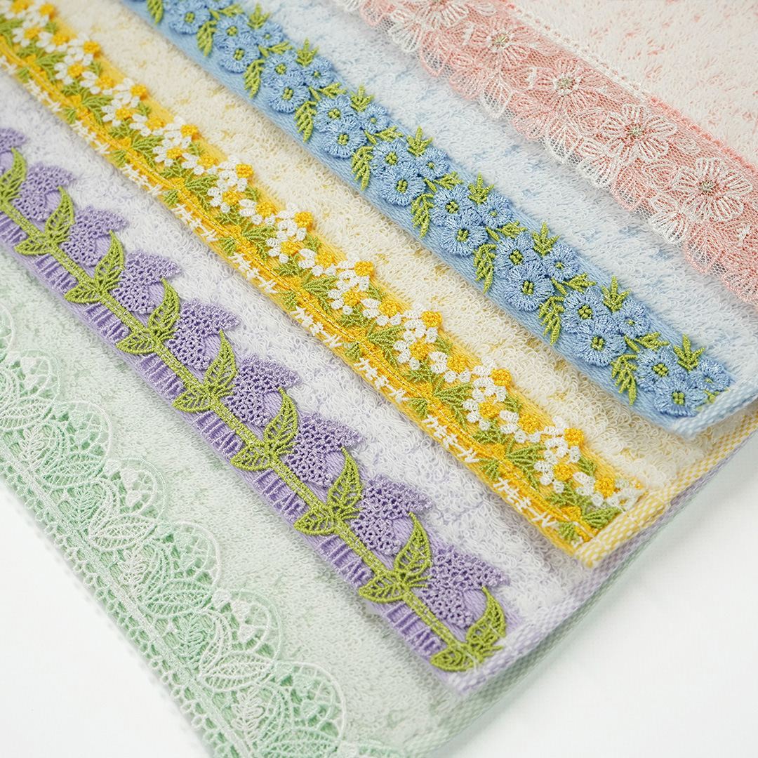 ハッピーレースフェイスタオル／カモミール（イエロー） | 横浜元町