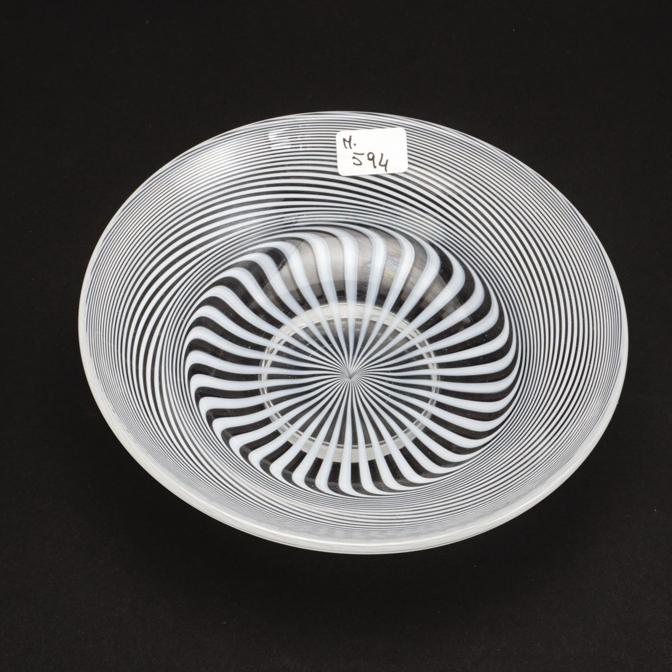 ムラーノガラス（ベネチアングラス）／高台付中皿 「絹の道