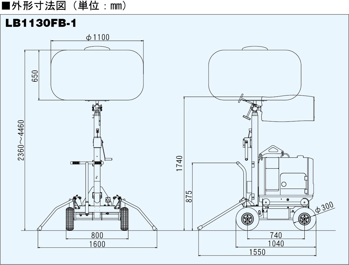 バルーンライト投光機ライトボーイシリーズ ヤンマー建機【GrowingNavi】