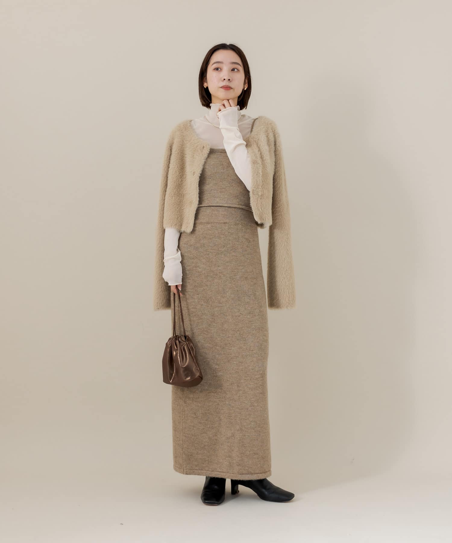 サイズ展開あり】[mline]ニットビスチェスカートSET | mystic