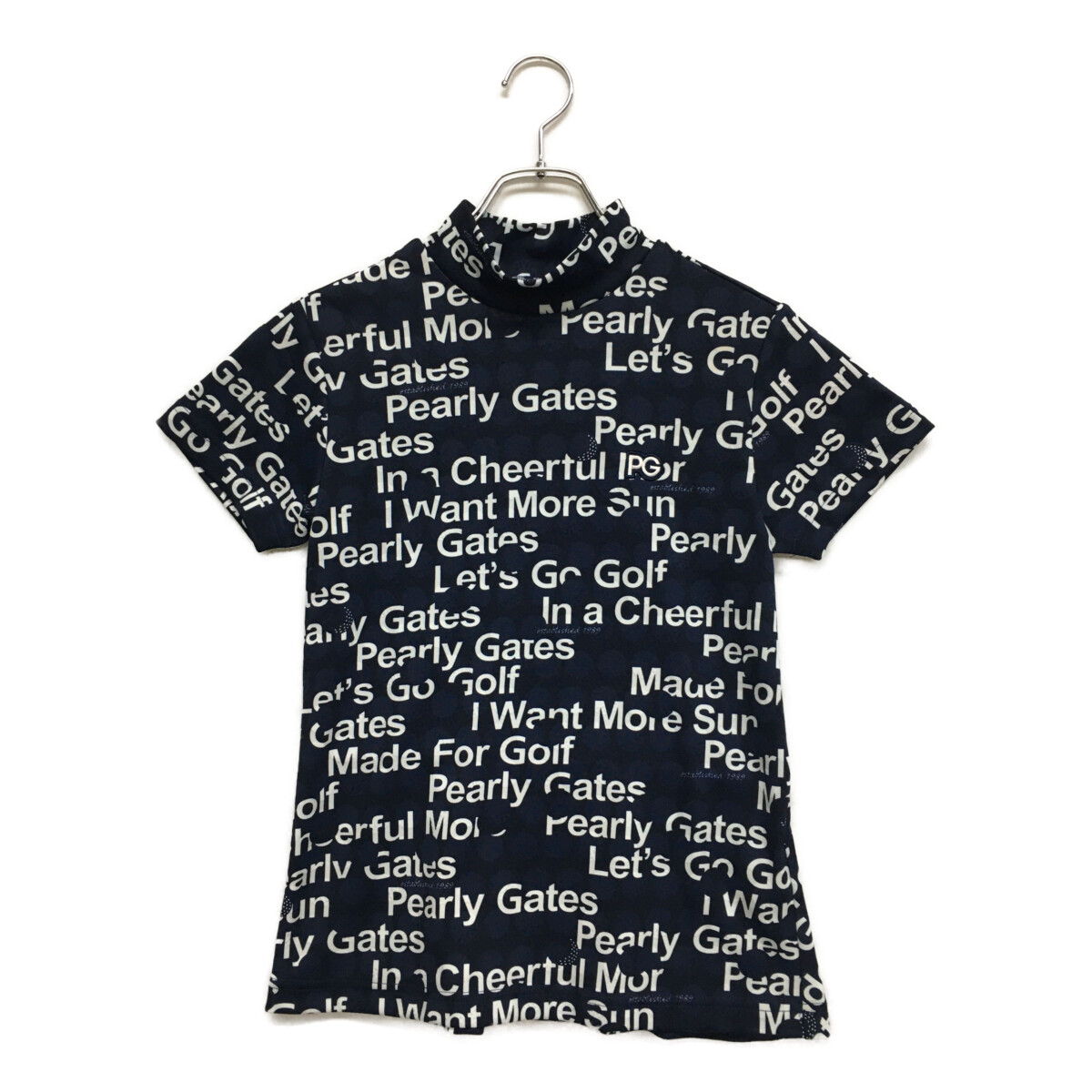 中古 レディース パーリーゲイツ PEARLY GATES 半袖シャツ 0(S) 紺