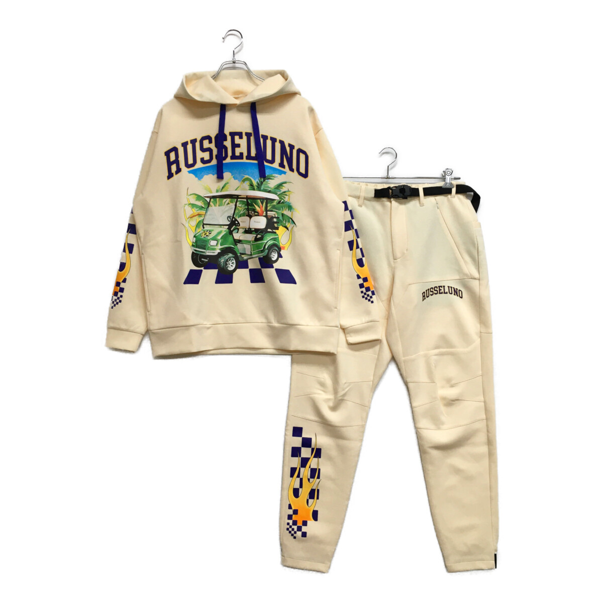 未使用品 メンズ ラッセルノ RUSSELUNO セットアップ 4(M) クリーム色