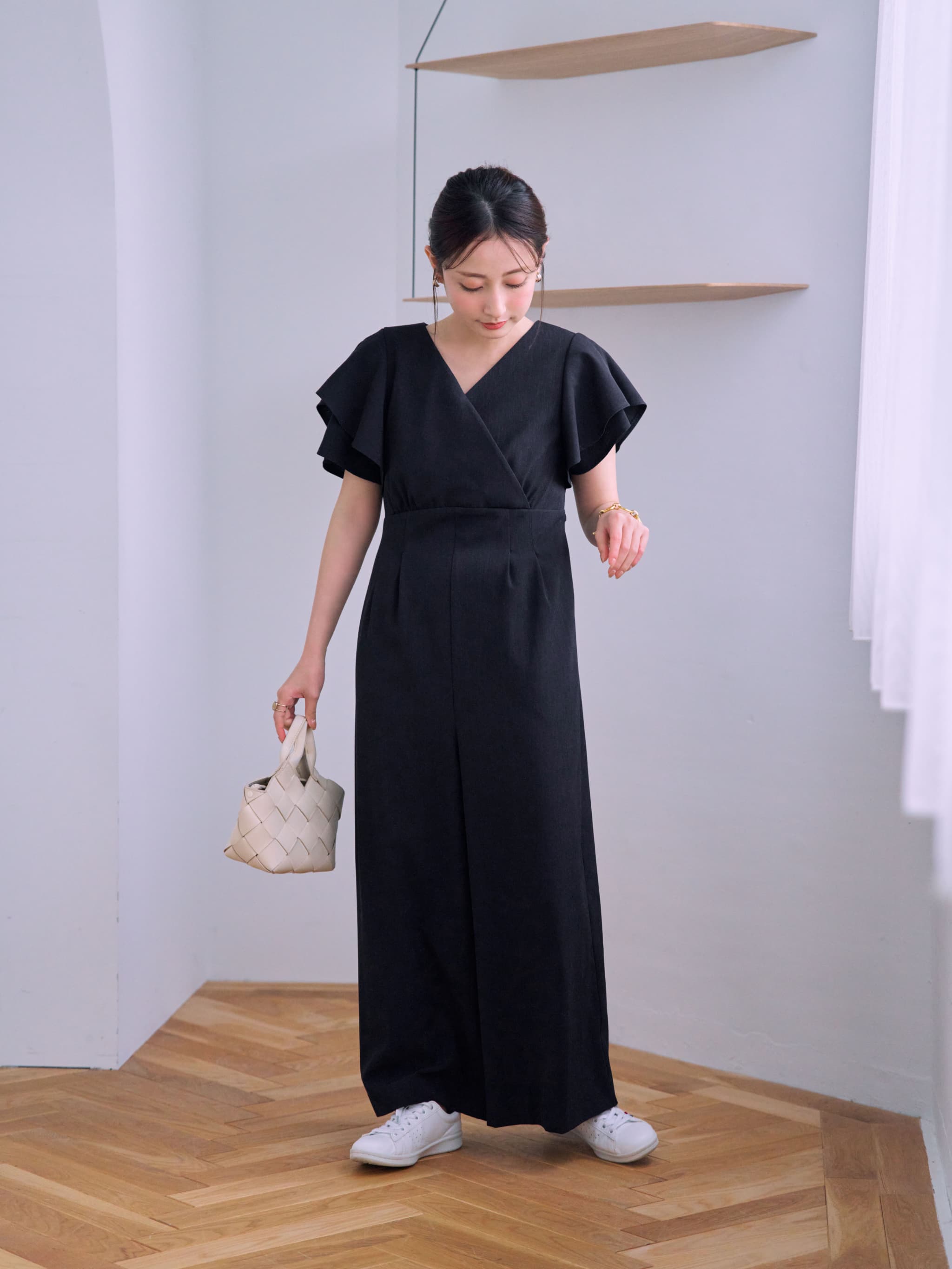 ラッフルスリーブオールインワン-short & regular | 小柄・低身長女性