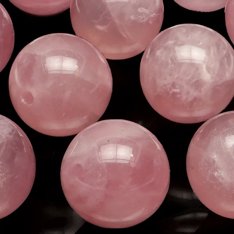 粒販売】マダガスカル産 ディープローズクォーツ 丸玉 12mm【2粒販売