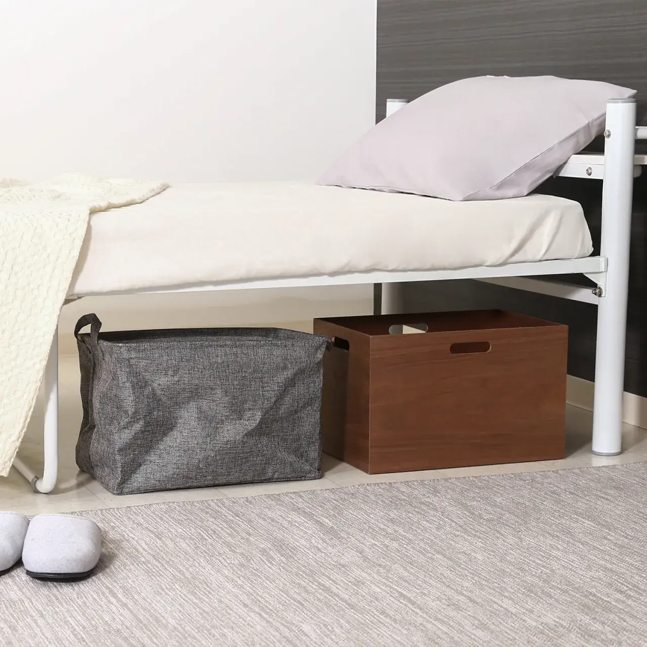 宮付 シングルベッド タンテ アイボリー | おしゃれな家具・インテリア