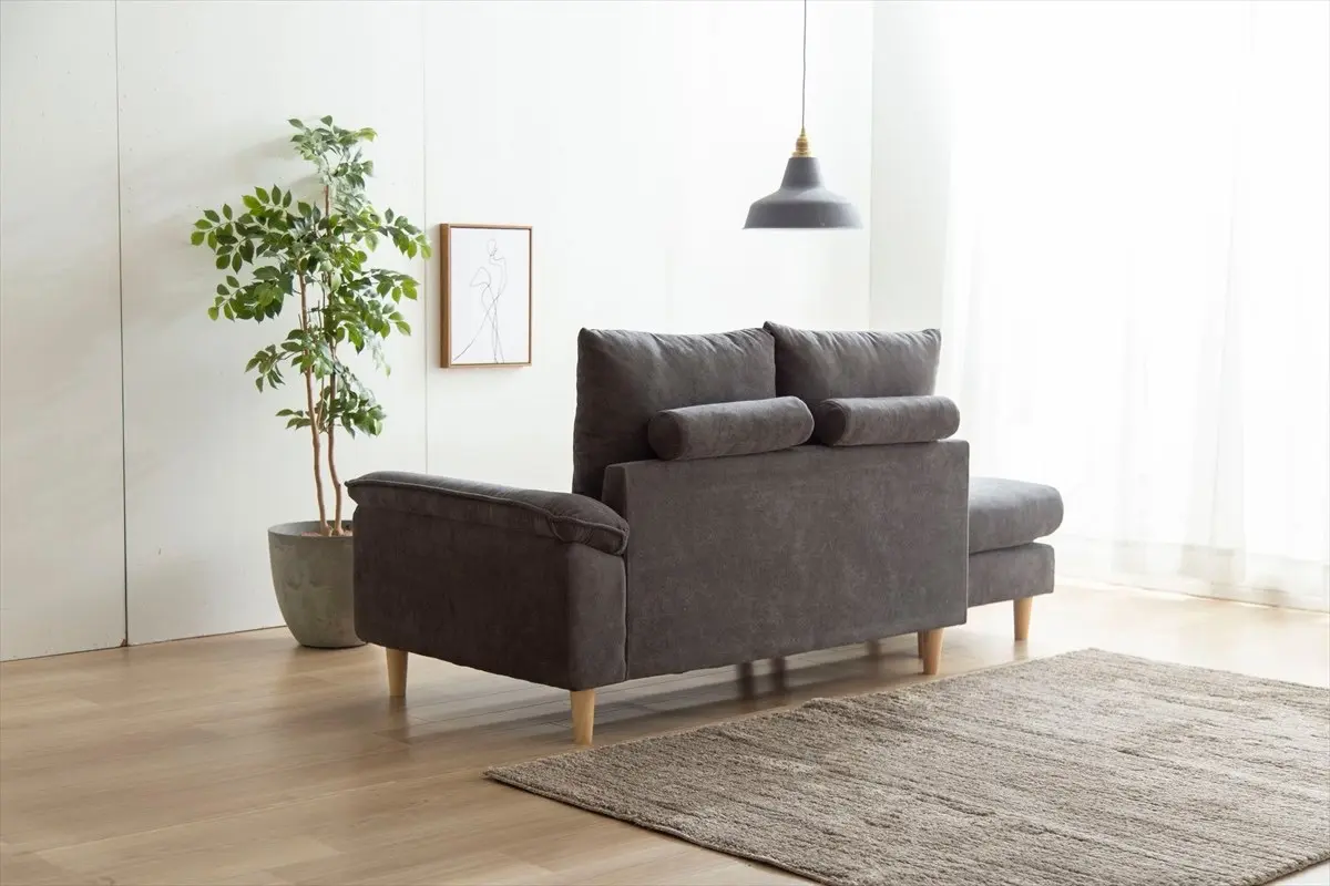 2点セット】Mellow オットマン付き2人掛けカウチソファ | おしゃれな