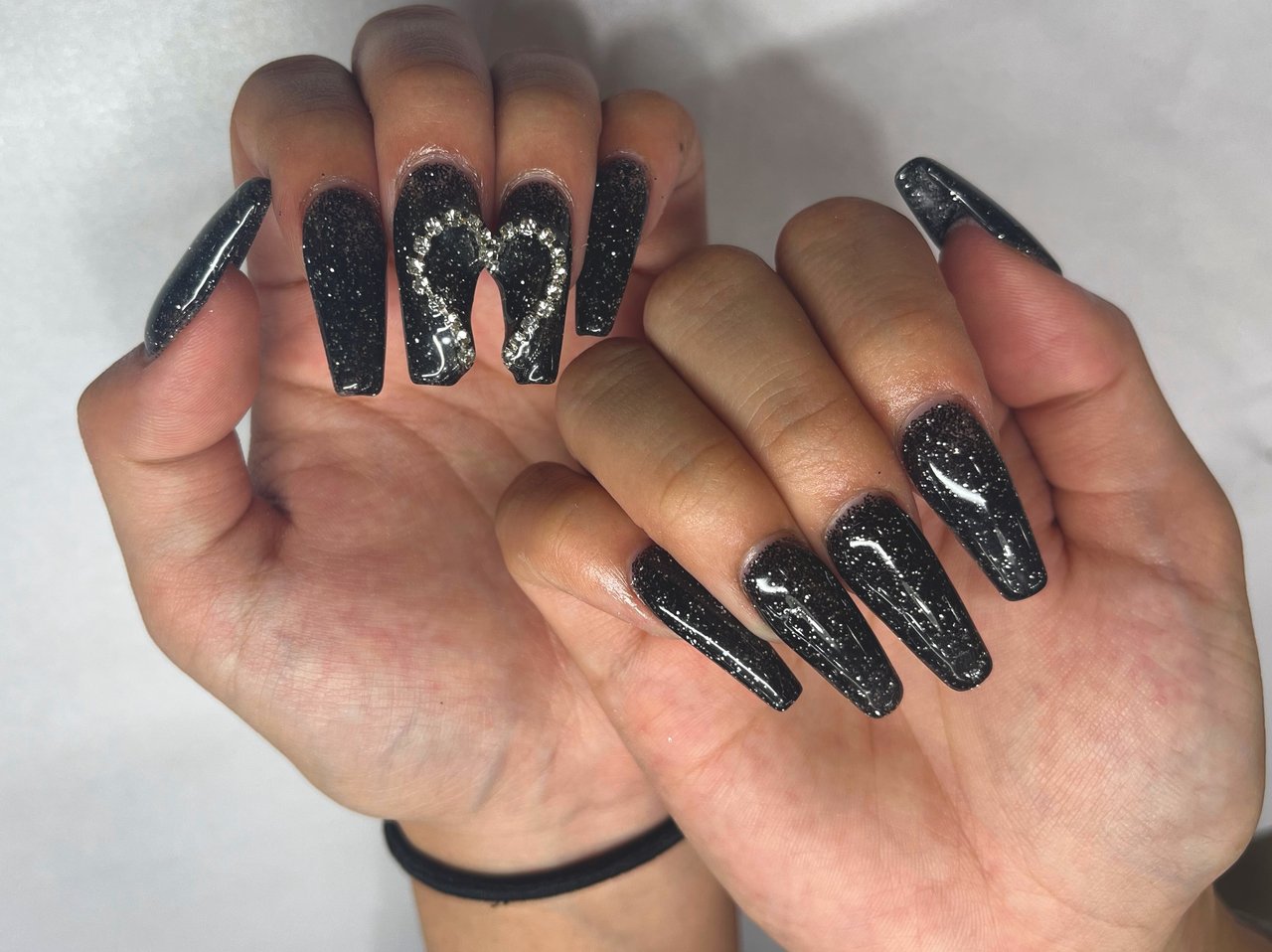 オールシーズン/ハンド/シンプル/ロング/ブラック - ひ〜のネイル