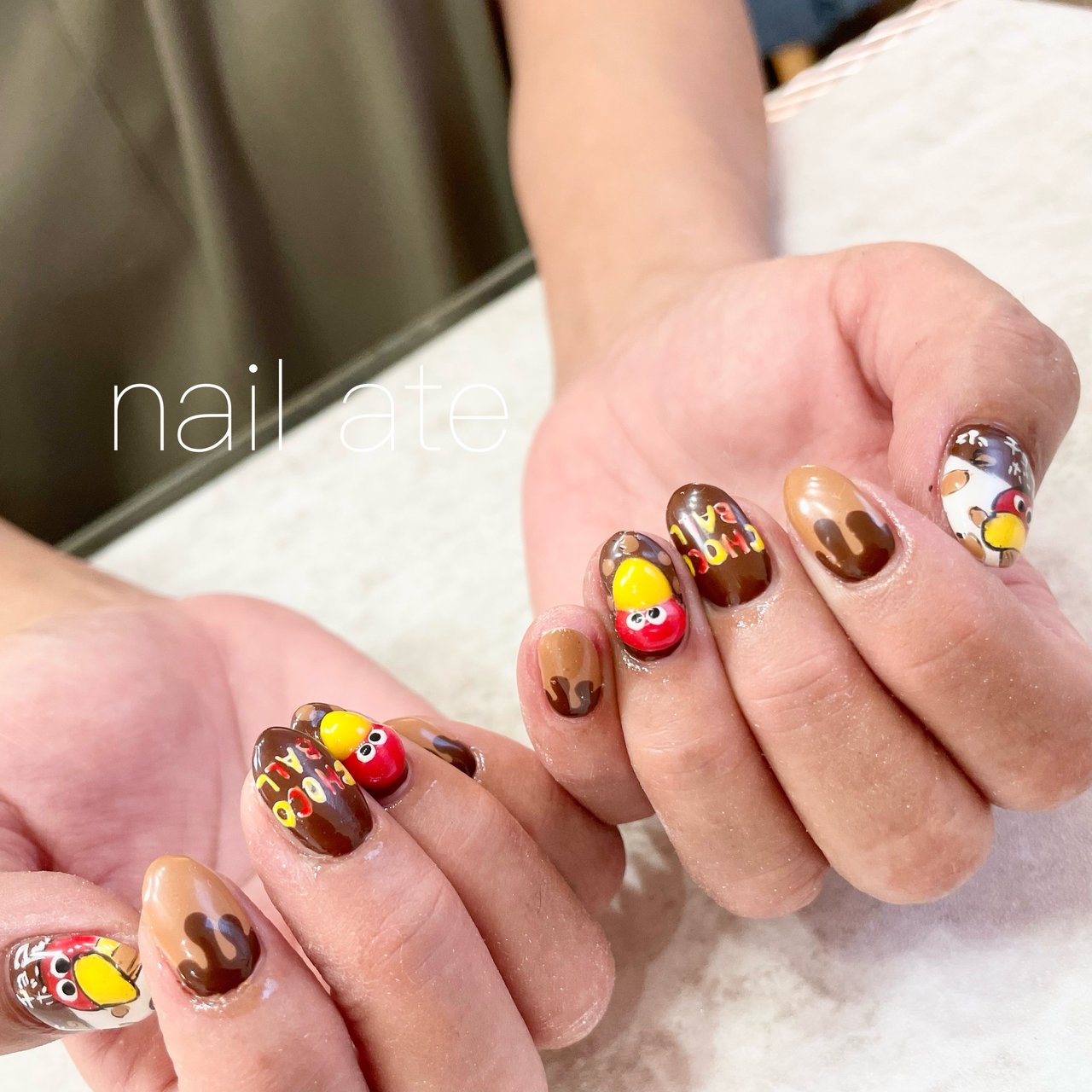 オールシーズン/ブラウン/ジェルネイル/お客様 - ateのネイルデザイン