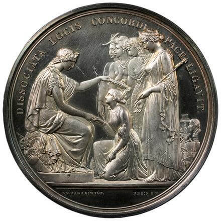 イギリス ヴィクトリア(1837-1901) 銀製メダル 1851 ロンドン博覧会