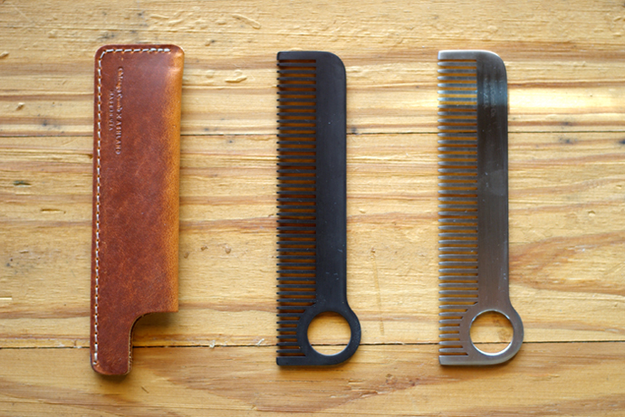 Chicago comb ステンレス製コーム＆ホーウィンレザーシース / スタッフ