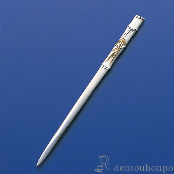 銀製 楊枝 竹 / おしゃれ 茶道具 菓子切り 高級 和菓子 東京銀器（銀