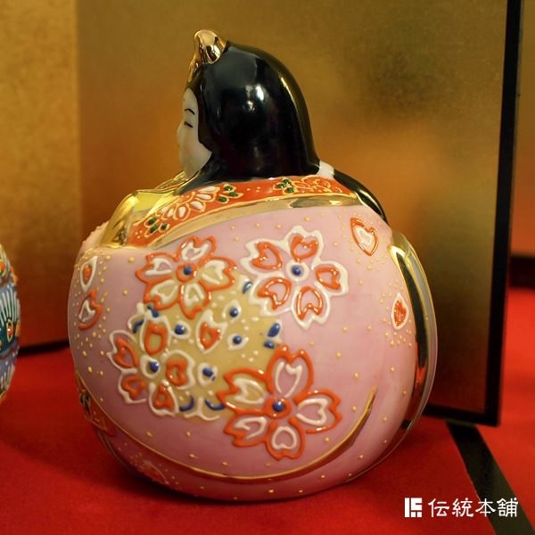 名入れ木札無料】 【送料無料】 玉雛人形 桜盛 3号 台・敷物・立札