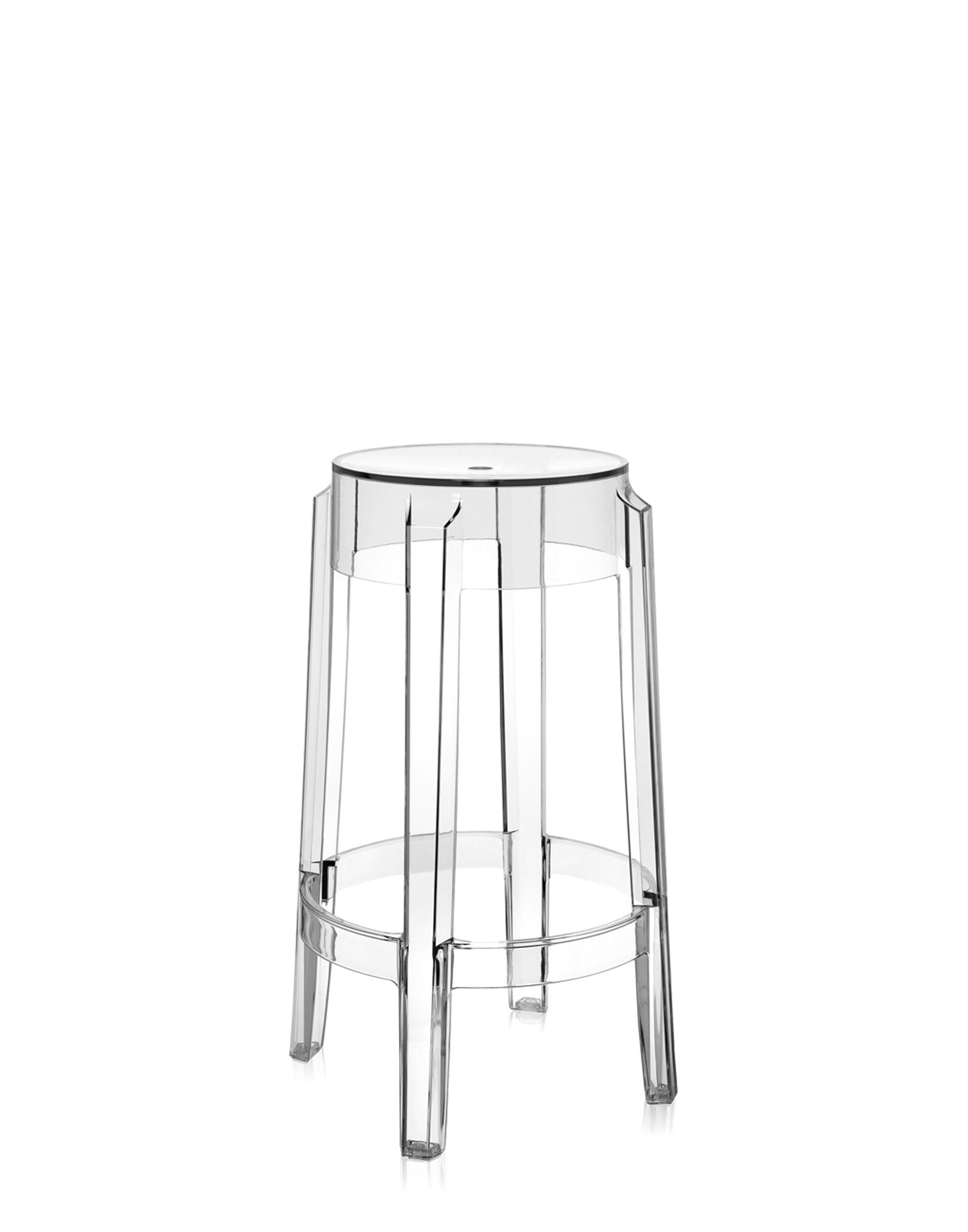 Kartell Stools CHARLES GHOST 65 cm (2 stools) CRYSTAL | Kartell