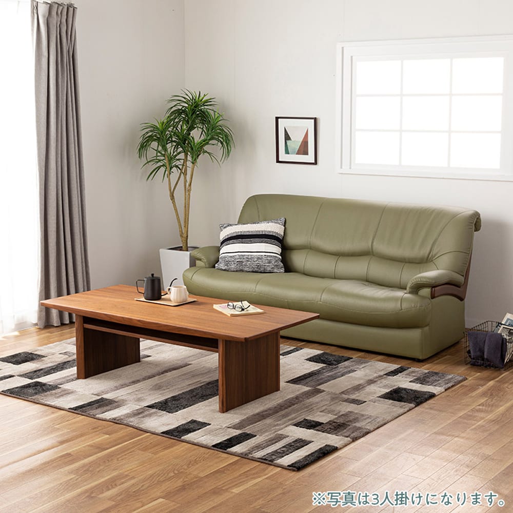カリモク］【地域限定】3人掛ソファ Z12253SPG グリーン(ルーク)(3人