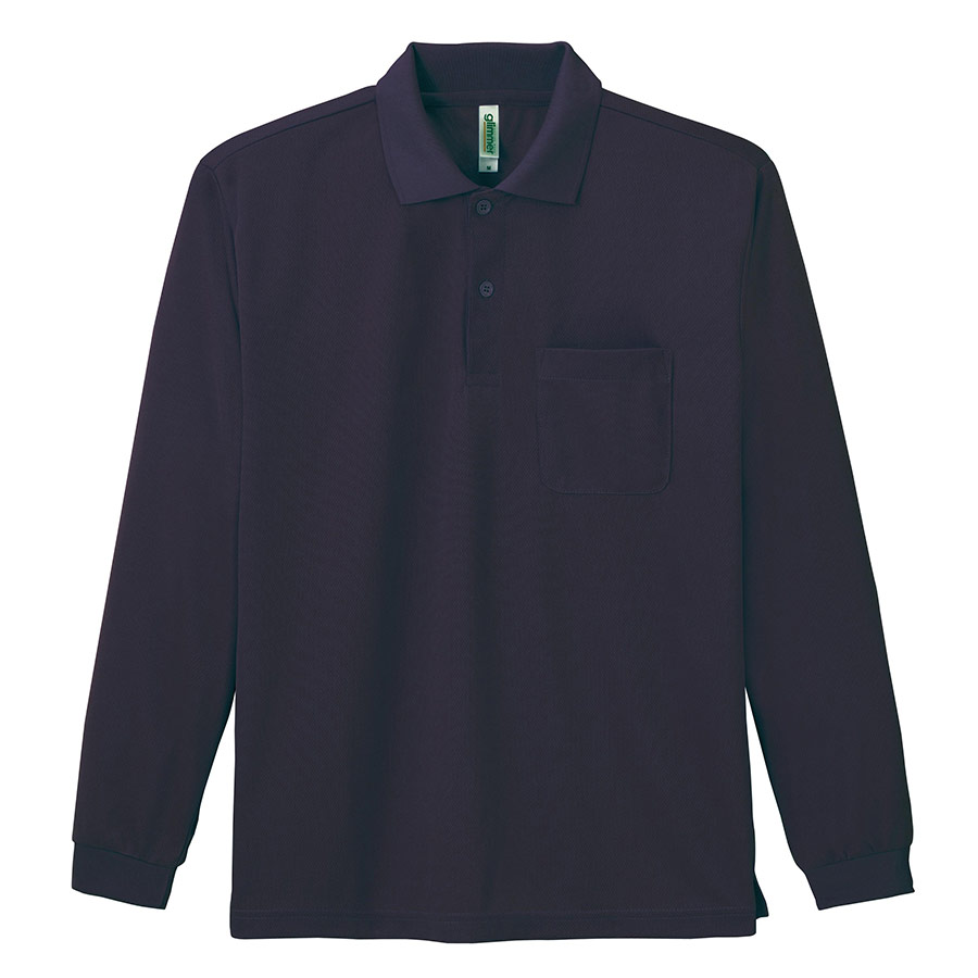 ドライ長袖ポロシャツ ポケット付き 00335－ALP 031