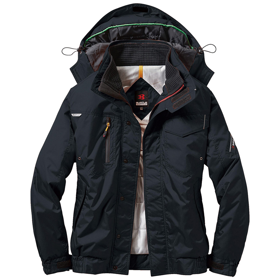 防寒ブルゾン 大型フード付 7210－35 ブラック （SS～3L