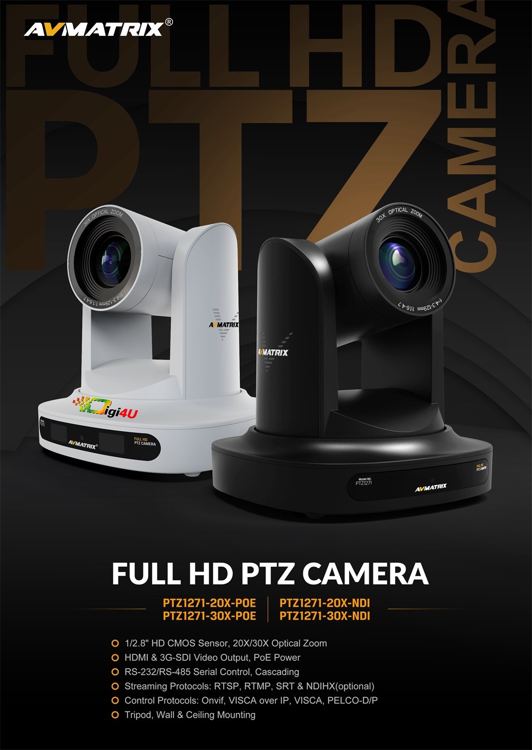 AVMATRIX PTZ1271 - Full HD PTZ Camera | Chính Hãng