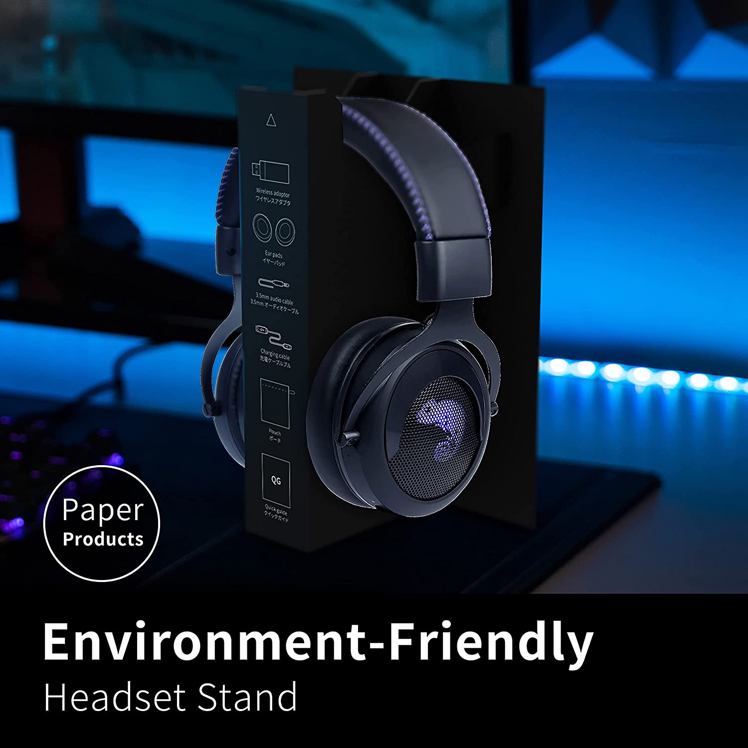 Brook ワイヤレスヘッドセット 2.4 GHz超低遅延 3.5mm有線モード PS5