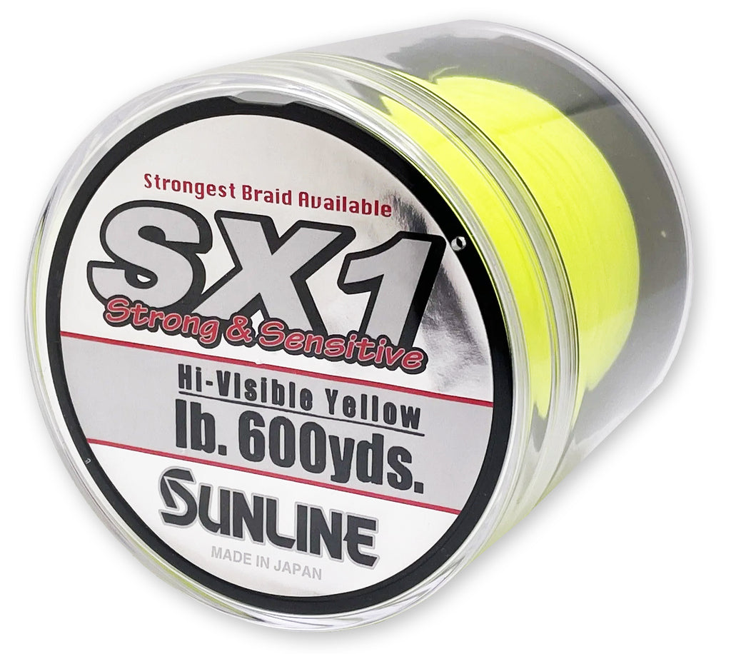 Sunline SX1 High Vis Yellow Braided Line 600 yd — Discount Tackle