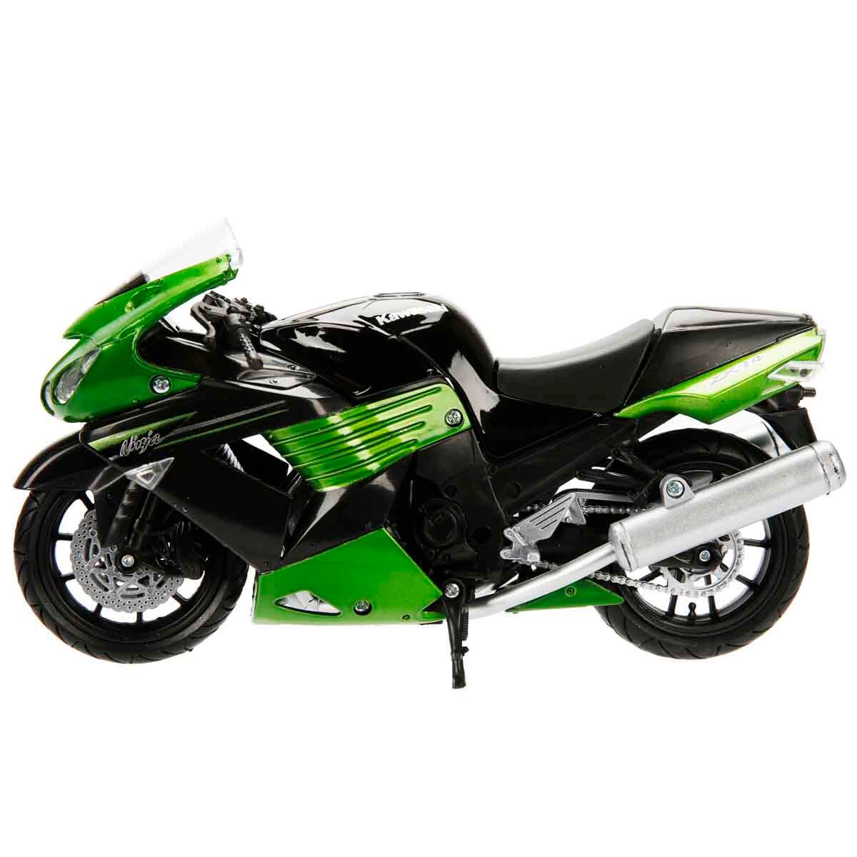 1:12 Kawasaki ZX-14 2011 Model Motor - Siyah-Yeşil | Toyzz Shop