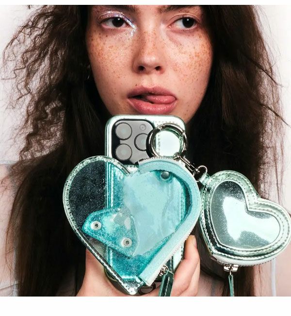 即納】 エジュー ajew PVC heart planet pouch ハート ポーチ