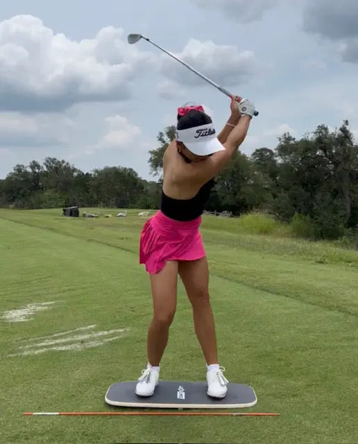 The Downshift Pressure Board Golf Training Aid