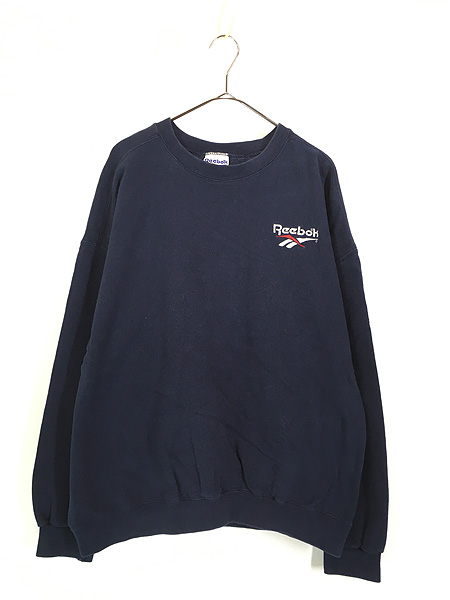 古着 90s Reebok ロゴ 刺しゅう スウェット トレーナー L 古着【30off