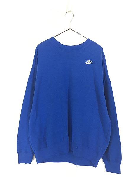 古着 90s NIKE スウォッシュ ワンポイント 刺しゅう スウェット