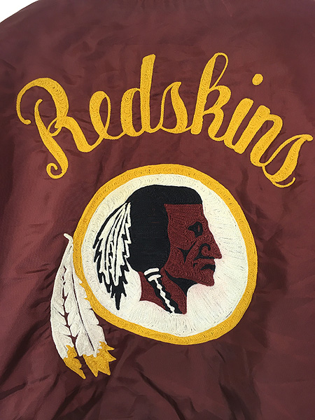 古着 80s NFL Washington Redskins レッドスキンズ 光沢 サテン