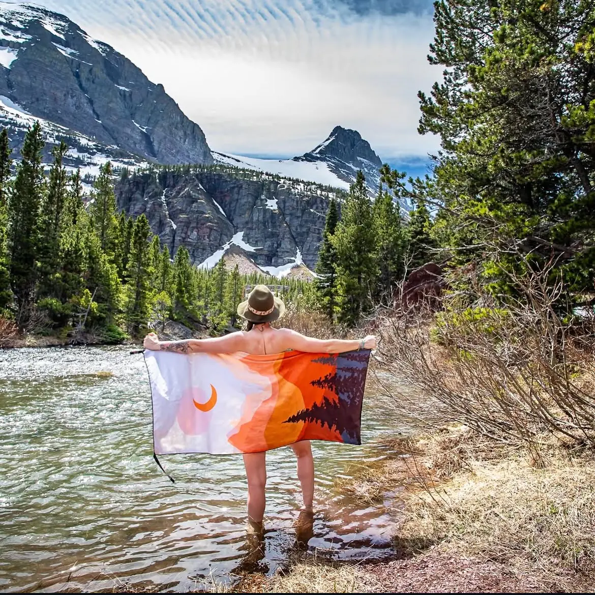 DryFoxCo | Adventure Towel Beach Size L with Pouch | Nature