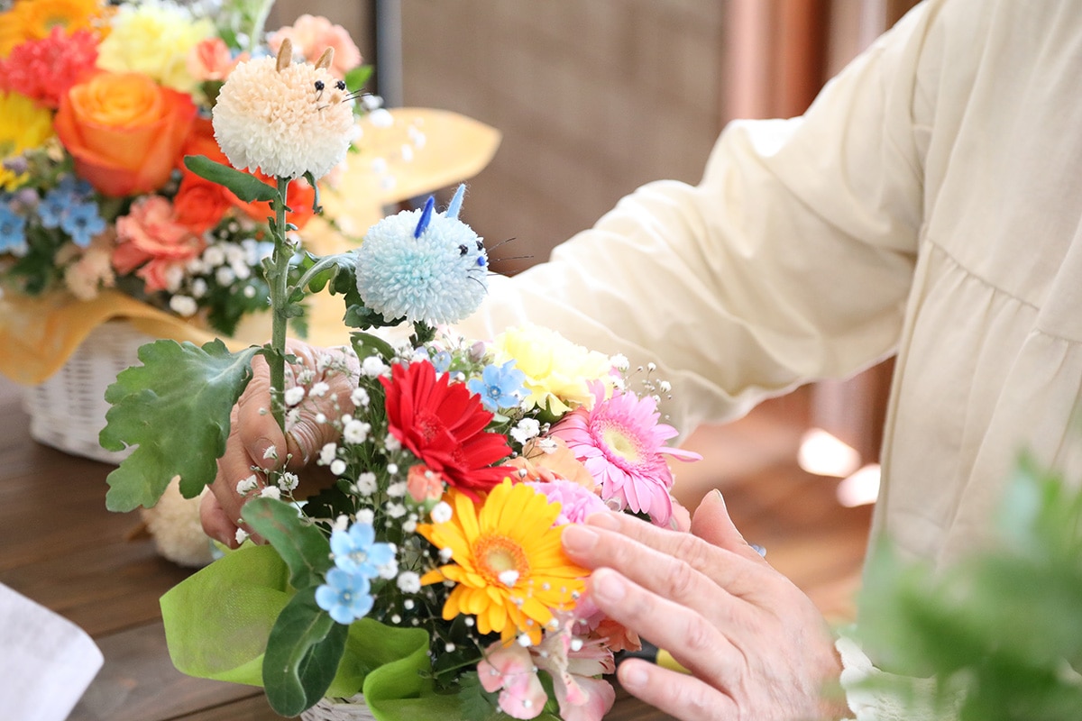 アニマルフラワーLサイズ（にゃんこ・うさぎカラフル系）(Lサイズ