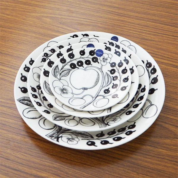 ARABIA アラビア Paratiisi パラティッシ ブラック プレート 26cm