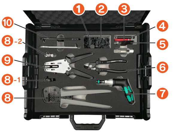STAUBLI（ストーブリ）】MC4／MC4-Evo2コネクタ組立共通工具フルセット