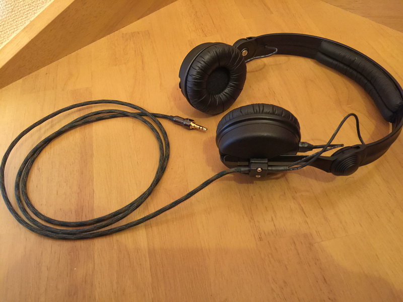 SENNHEISER HD25-1II用 左出しケーブル Mogami2944 130cm ウッドランド