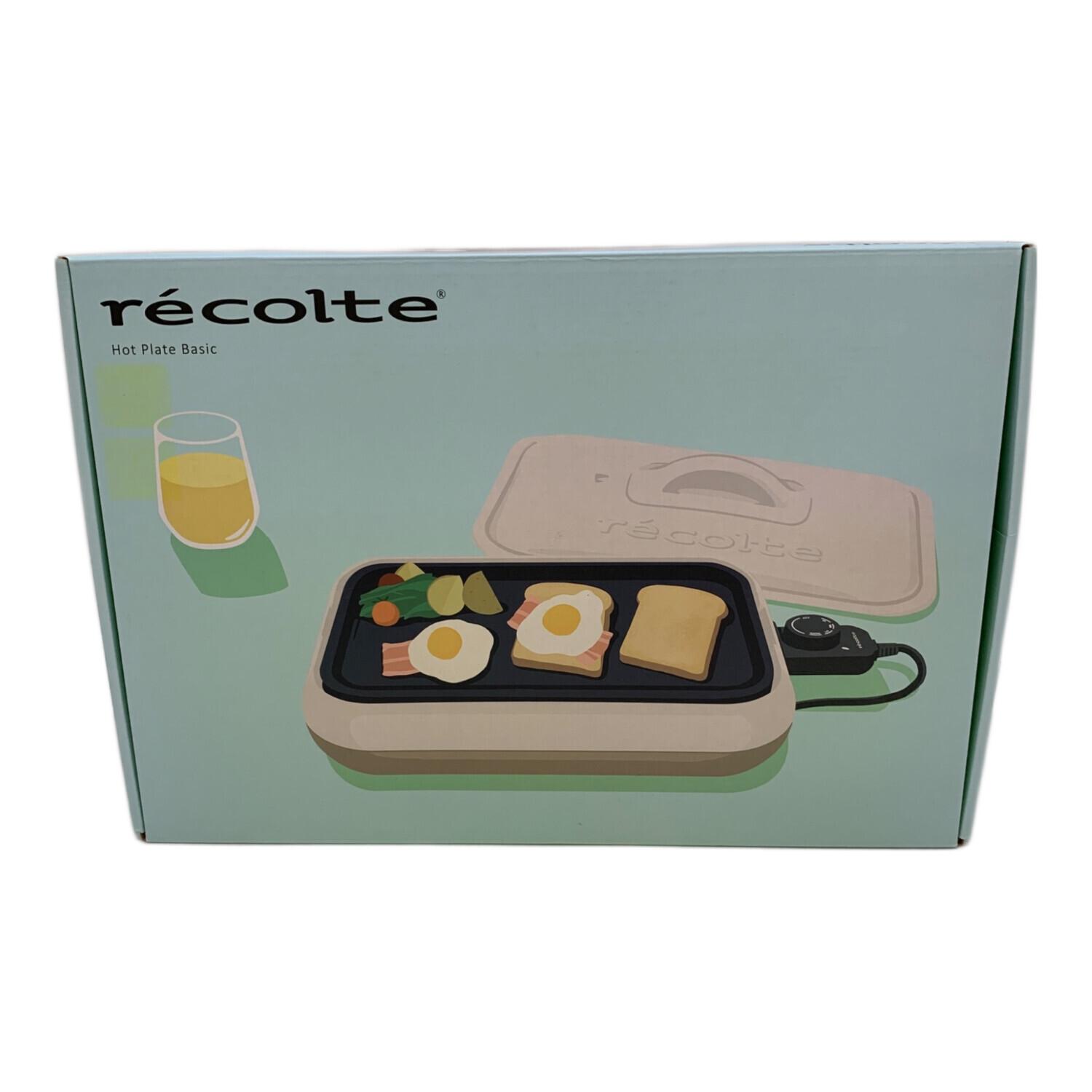 recolte (レコルト) ホットプレート ベーシック RHP-3 2023年製 ※付属